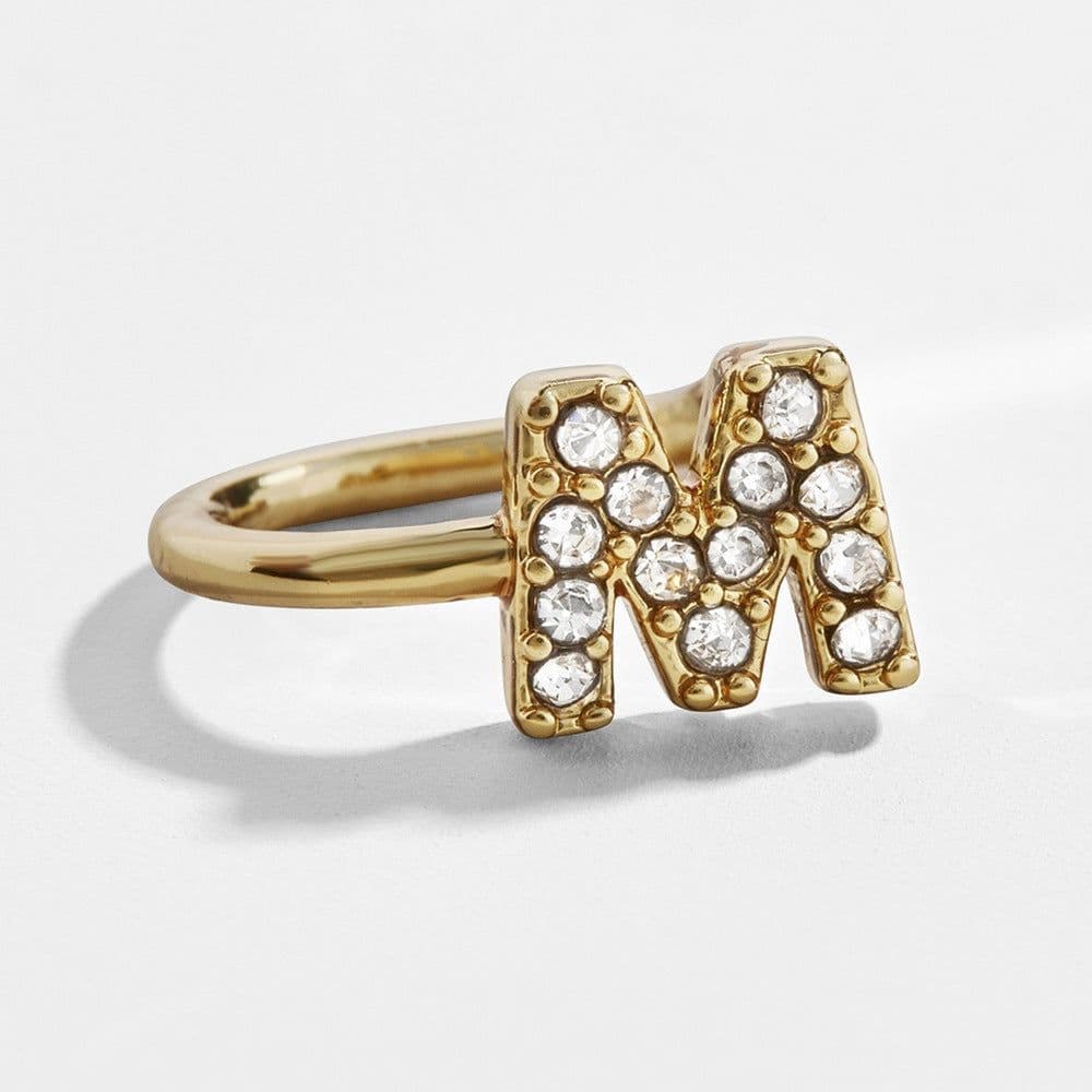 image-Diamond Letter Earrings Alloy Alphabet Ear Clips A-Z