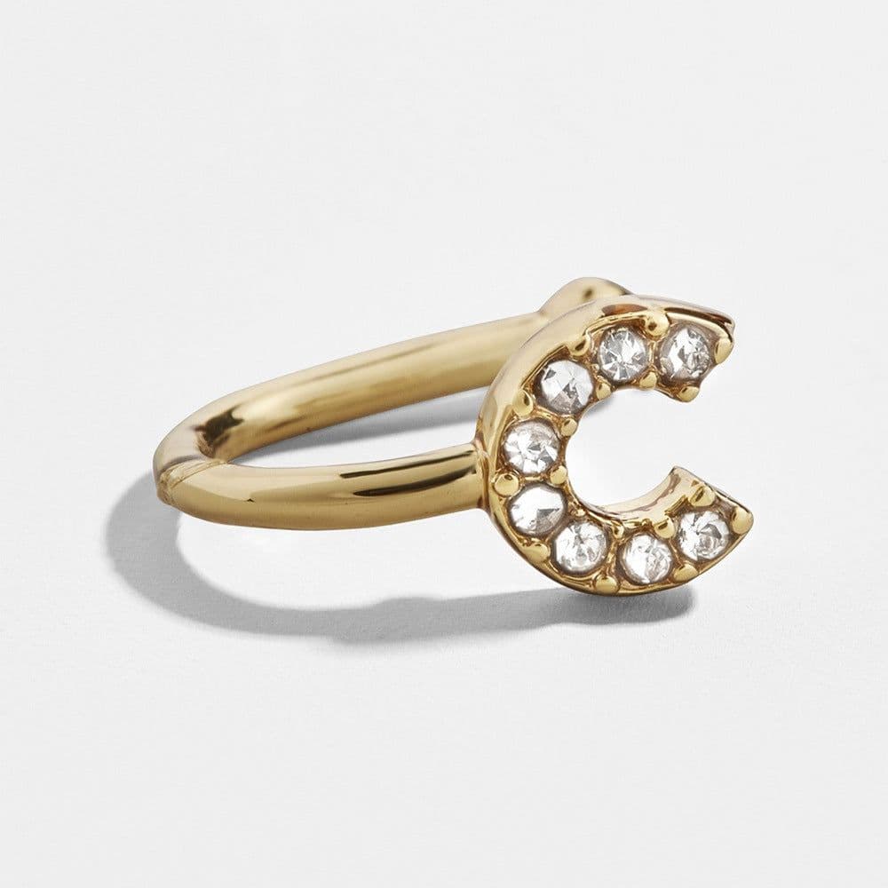 image-Diamond Letter Earrings Alloy Alphabet Ear Clips A-Z
