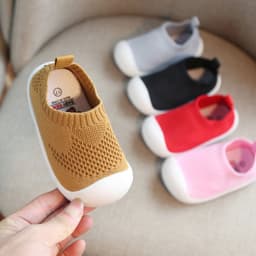 image-Hanni Bear Toddler Shoes Soft Sole Cotton Knitted Indoor Shoes