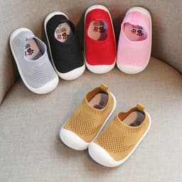 image-Hanni Bear Toddler Shoes Soft Sole Cotton Knitted Indoor Shoes