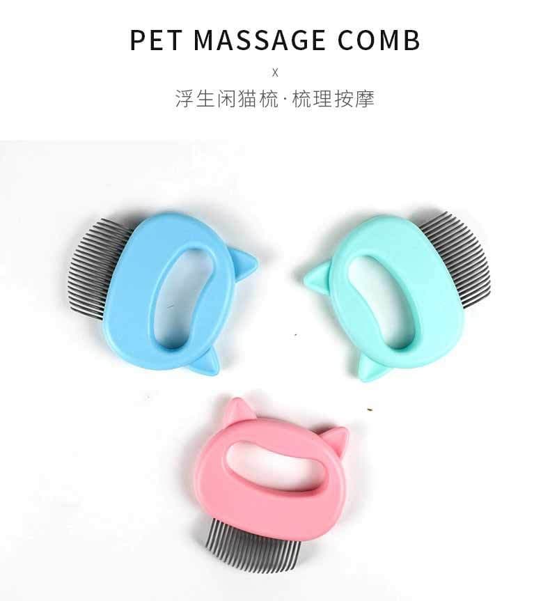 image-Pet Hair Comb Brush for Cats - Pink