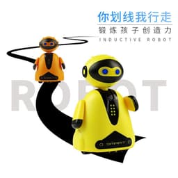 image-Golden Light Line Following Robot Car Toy with Lights Electric