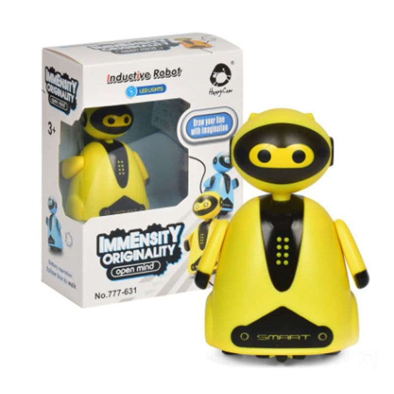 image-Golden Light Line Following Robot Car Toy with Lights Electric