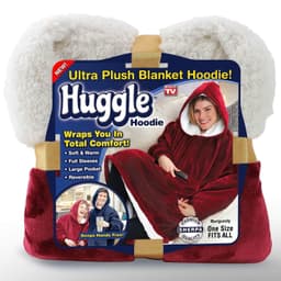 image-Hooded Blanket with Sleeves and Pocket - Sherpa Fleece Wearable