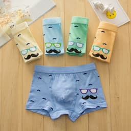 image-Boys Cotton Boxer Briefs Cartoon Dinosaur Print 5 Pack Ages 3-8