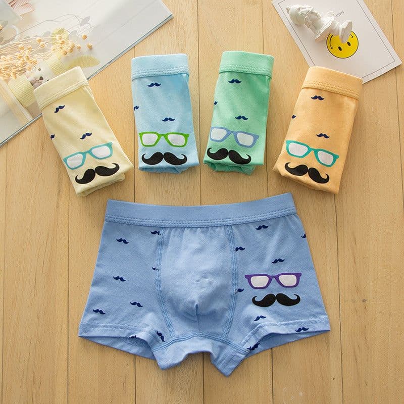 image-Boys Cotton Boxer Briefs Cartoon Dinosaur Print 5 Pack Ages 3-8