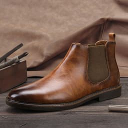 image-Men's Chelsea Boots Rub Color Retro Martin Boots