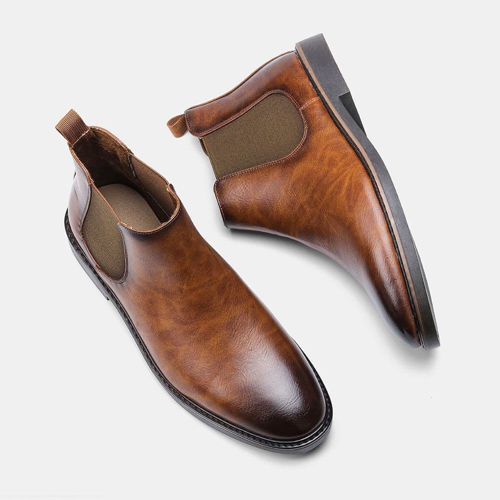 image-Men's Chelsea Boots Rub Color Retro Martin Boots