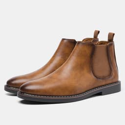 image-Men's Chelsea Boots Rub Color Retro Martin Boots