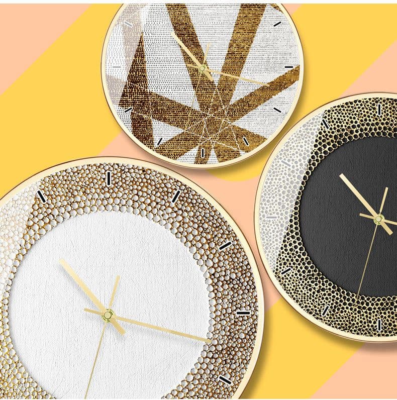 image-Zhongguo Times 14 Inch Round Wall Clock Metal Frame O105