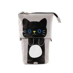 image-Korean Canvas Pencil Case Retractable Pen Holder Organizer