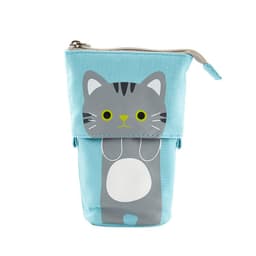 image-Korean Canvas Pencil Case Retractable Pen Holder Organizer
