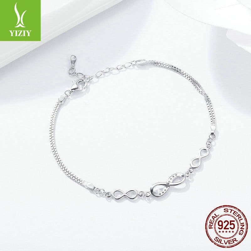 image-Ziyun S925 Sterling Silver Geometric Bracelet Women's Jewelry