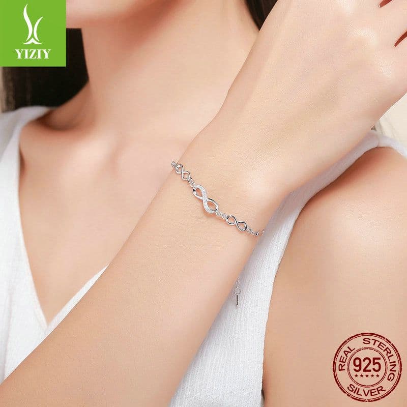 image-Ziyun S925 Sterling Silver Geometric Bracelet Women's Jewelry