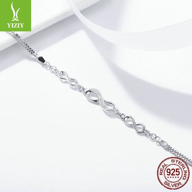 image-Ziyun S925 Sterling Silver Geometric Bracelet Women's Jewelry