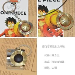 image-Anime Keychain Necklace - One Piece Naruto Fairy Tail Characters