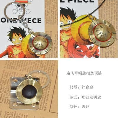 image-Anime Keychain Necklace - One Piece Naruto Fairy Tail Characters
