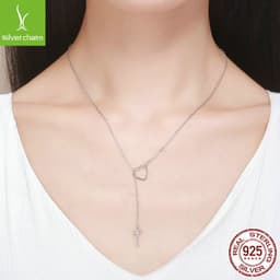 image-Silver Charm S925 Sterling Silver Heart Pendant Necklace SCN107