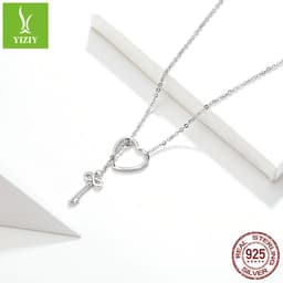 image-Silver Charm S925 Sterling Silver Heart Pendant Necklace SCN107