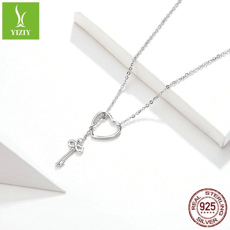 image-Silver Charm S925 Sterling Silver Heart Pendant Necklace SCN107