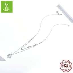 image-Manstar 925 Sterling Silver Heart Pendant Necklace Women SCN365