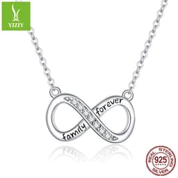 image-925 Sterling Silver Heart Pendant Necklace Women's Korean Style