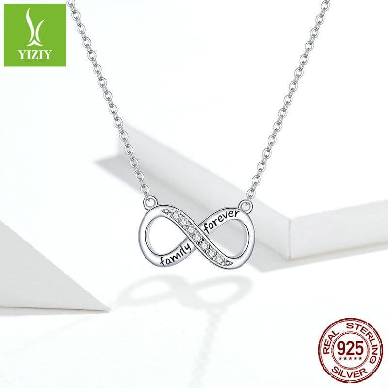 image-925 Sterling Silver Heart Pendant Necklace Women's Korean Style
