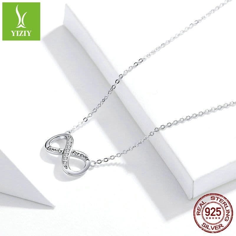 image-925 Sterling Silver Heart Pendant Necklace Women's Korean Style