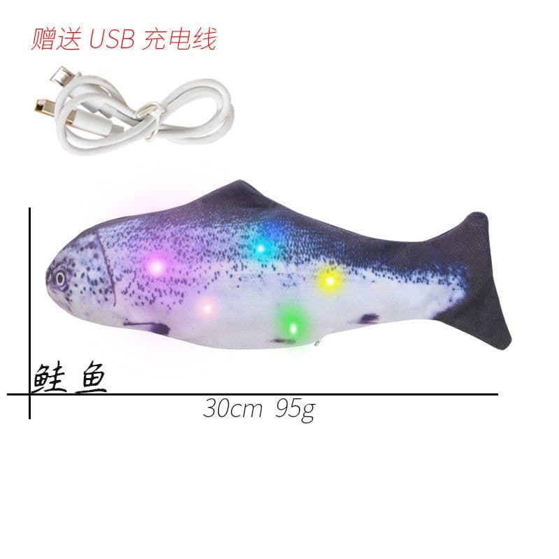 image-Electric Cat Toy Fish USB Rechargeable Plush Interactive Pet Toy