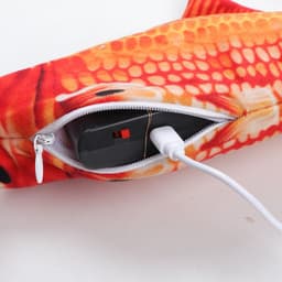 image-Electric Cat Toy Fish USB Rechargeable Plush Interactive Pet Toy