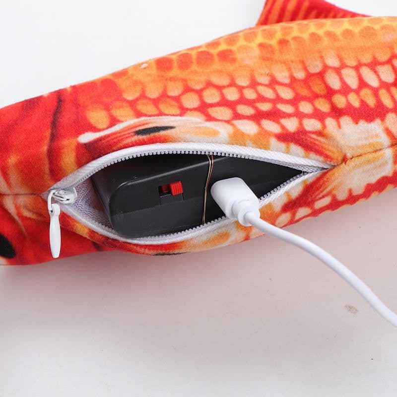 image-Electric Cat Toy Fish USB Rechargeable Plush Interactive Pet Toy