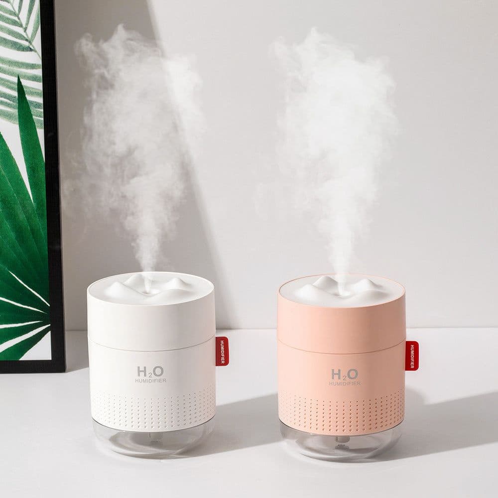 image-Snow Mountain Humidifier Mini USB Desktop with Night Light 300ml