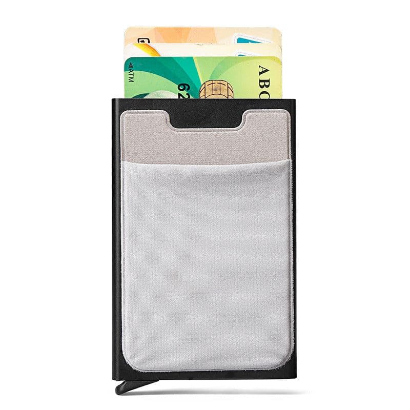 image-Aluminum Alloy RFID Blocking Card Holder with Auto Pop-Up