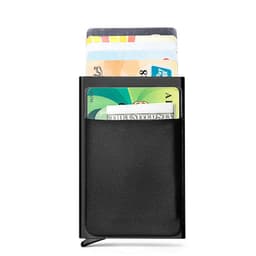 image-Aluminum Alloy RFID Blocking Card Holder with Auto Pop-Up