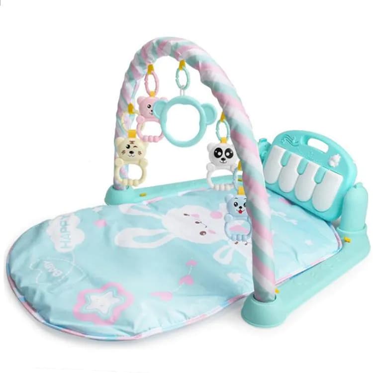 image-Baby Play Mat Gym with Piano, Music, Lights & Rattles