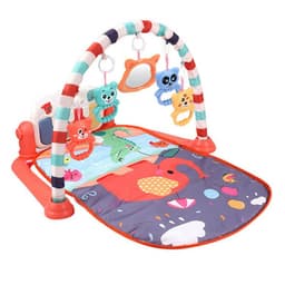 image-Baby Play Mat Gym with Piano, Music, Lights & Rattles