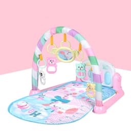 image-Baby Play Mat Gym with Piano, Music, Lights & Rattles