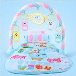 image-Baby Play Mat Gym with Piano, Music, Lights & Rattles