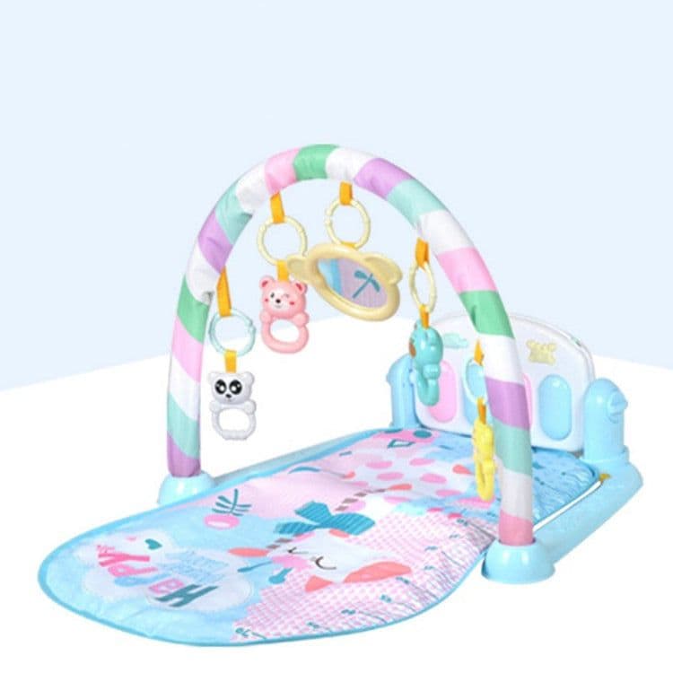 image-Baby Play Mat Gym with Piano, Music, Lights & Rattles