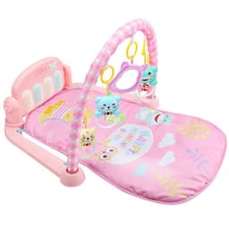 image-Baby Play Mat Gym with Piano, Music, Lights & Rattles