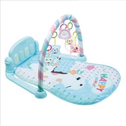 image-Baby Play Mat Gym with Piano, Music, Lights & Rattles