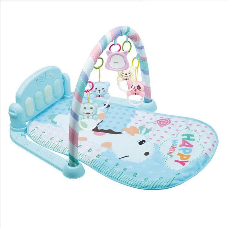 image-Baby Play Mat Gym with Piano, Music, Lights & Rattles