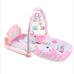 image-Baby Play Mat Gym with Piano, Music, Lights & Rattles