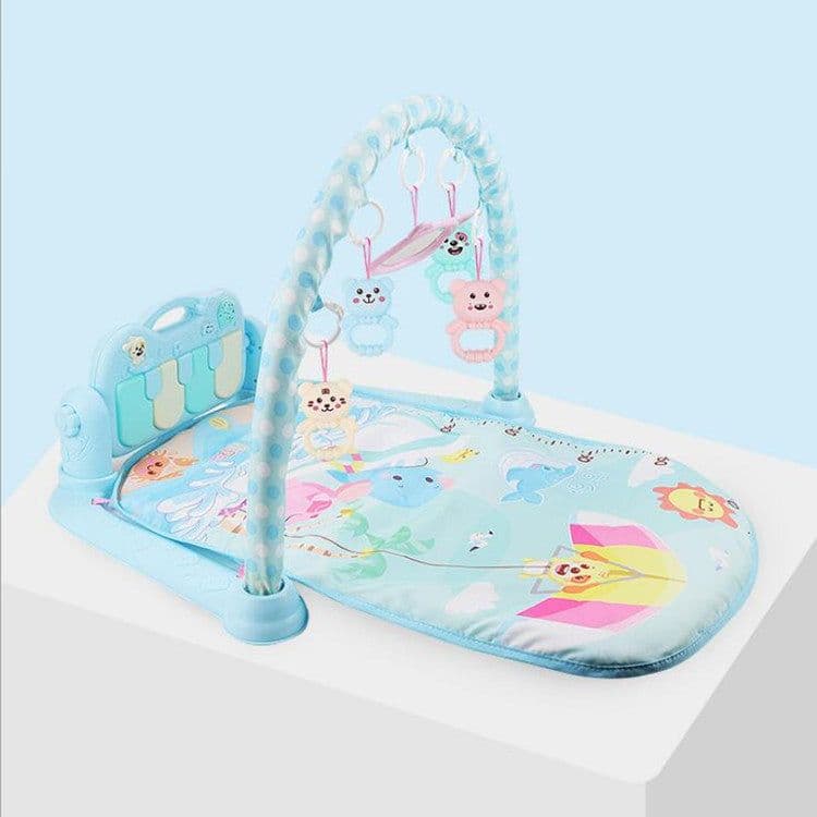image-Baby Play Mat Gym with Piano, Music, Lights & Rattles