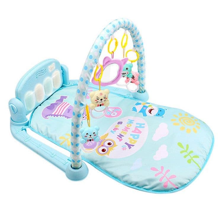 image-Baby Play Mat Gym with Piano, Music, Lights & Rattles