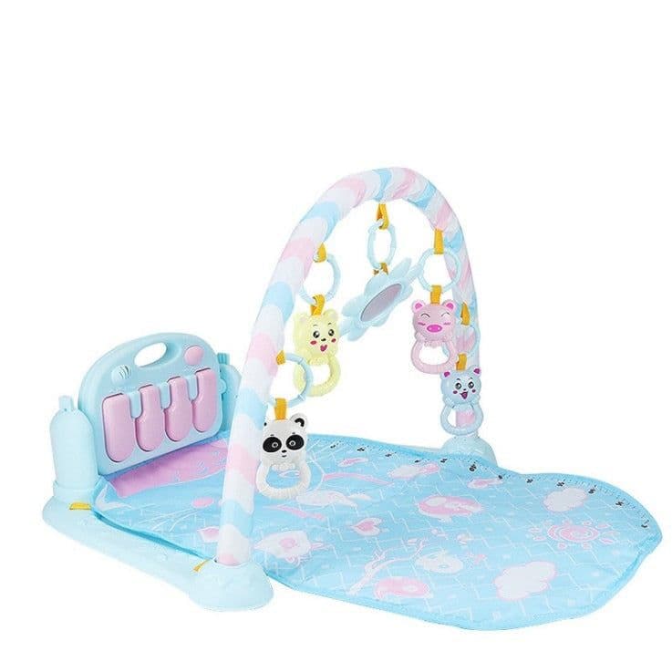 image-Baby Play Mat Gym with Piano, Music, Lights & Rattles