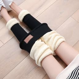 image-Women's High Waist Fleece Lined Leggings Winter Warm Pants