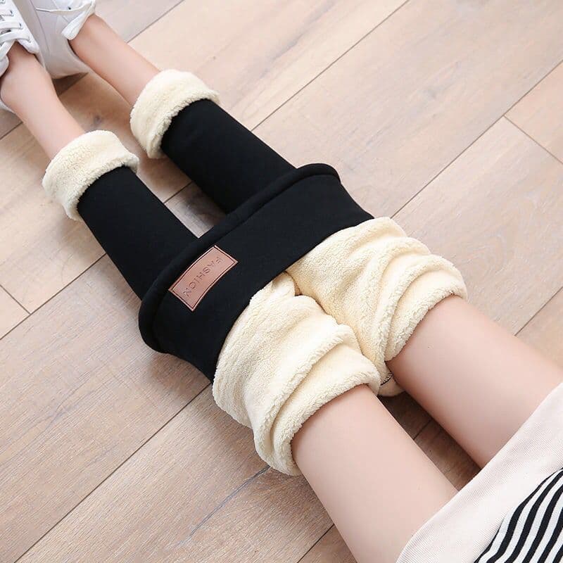 image-Women's High Waist Fleece Lined Leggings Winter Warm Pants
