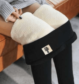 image-Women's High Waist Fleece Lined Leggings Winter Warm Pants