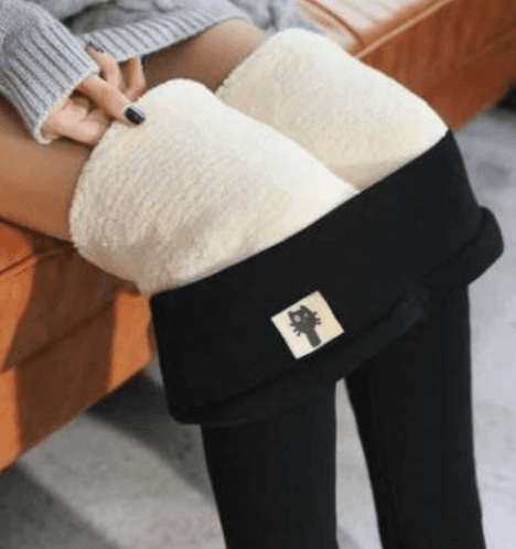 image-Women's High Waist Fleece Lined Leggings Winter Warm Pants